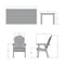 Highwood Usa Hamilton 7pc Rectangular Outdoor Patio Furniture Dining Set 84 x 42 AD-ST7HM1CO5AA-WHE - alternate 3